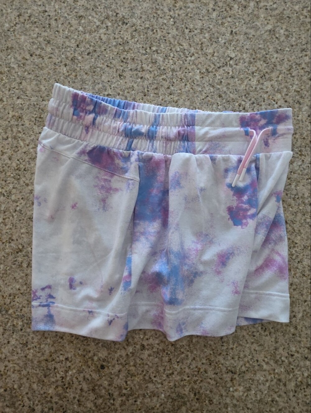 Tek Gear On The Go Gear Tie-Dye Shorts - Pastel Blue & Purple Size Large